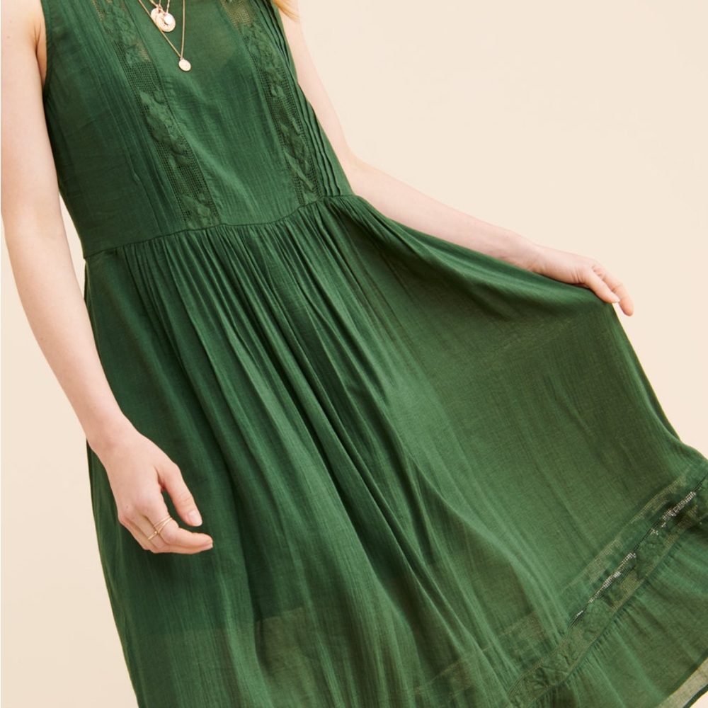 Auguste The Label Forest Green Midi Dress